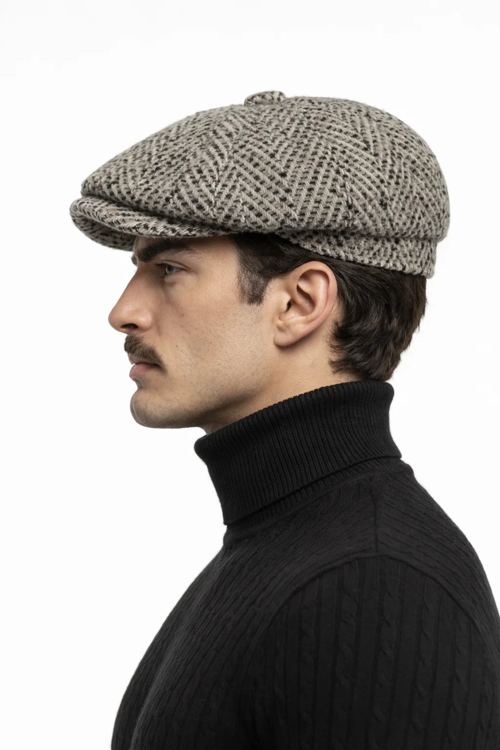 “GRIT” Unisex Herringbone Tweed Beret