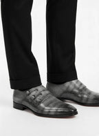 "CROCODILE" Buckled Brogue Dress Shoes