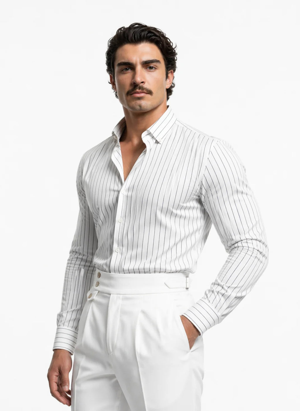"Dacron" Striped Structured Shirt