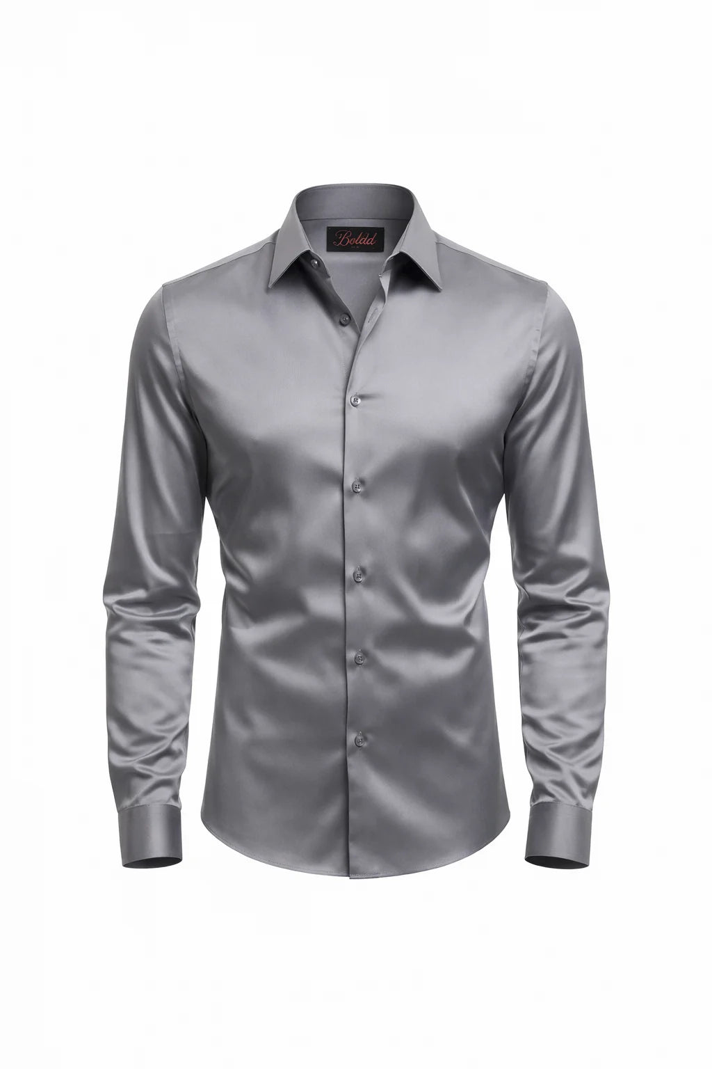 "Ariston" Classic Slim Dress Shirt - Black / 37 - homme, shirts & sweaters men - BOLDD - Gray Ariston classic slim dress shirt with pointed collar, bold 80's style and Italian old money masculinity.