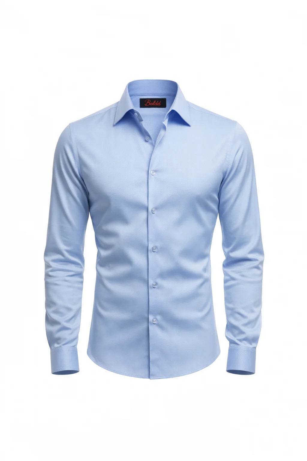 "Ariston" Classic Slim Dress Shirt - Black / 37 - homme, shirts & sweaters men - BOLDD - Light blue classic slim-fit dress shirt with pointed collar, bold 80's style, Italian old money masculinity.