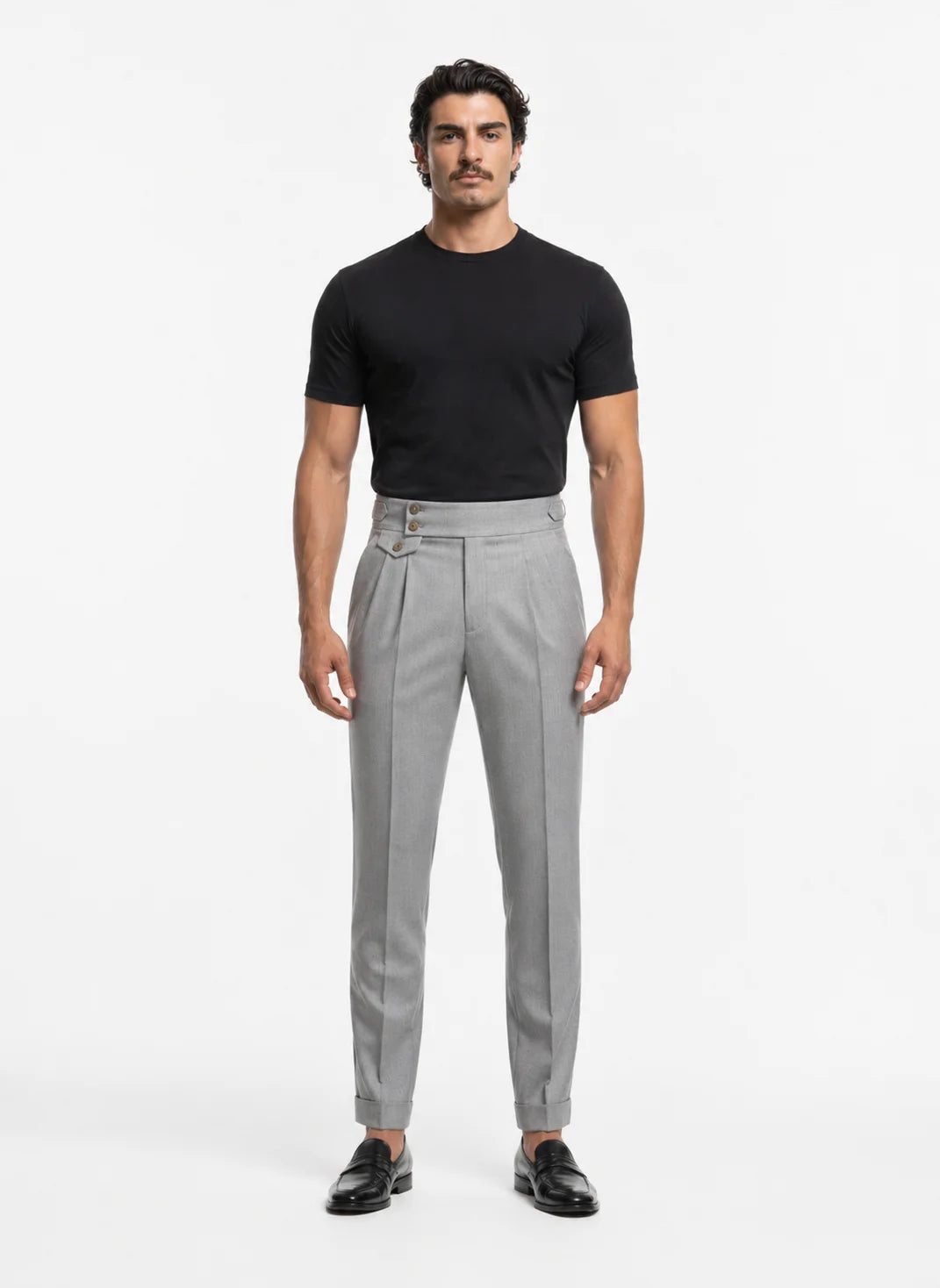 "MAYFAIR" High-Waisted Pleated Trousers