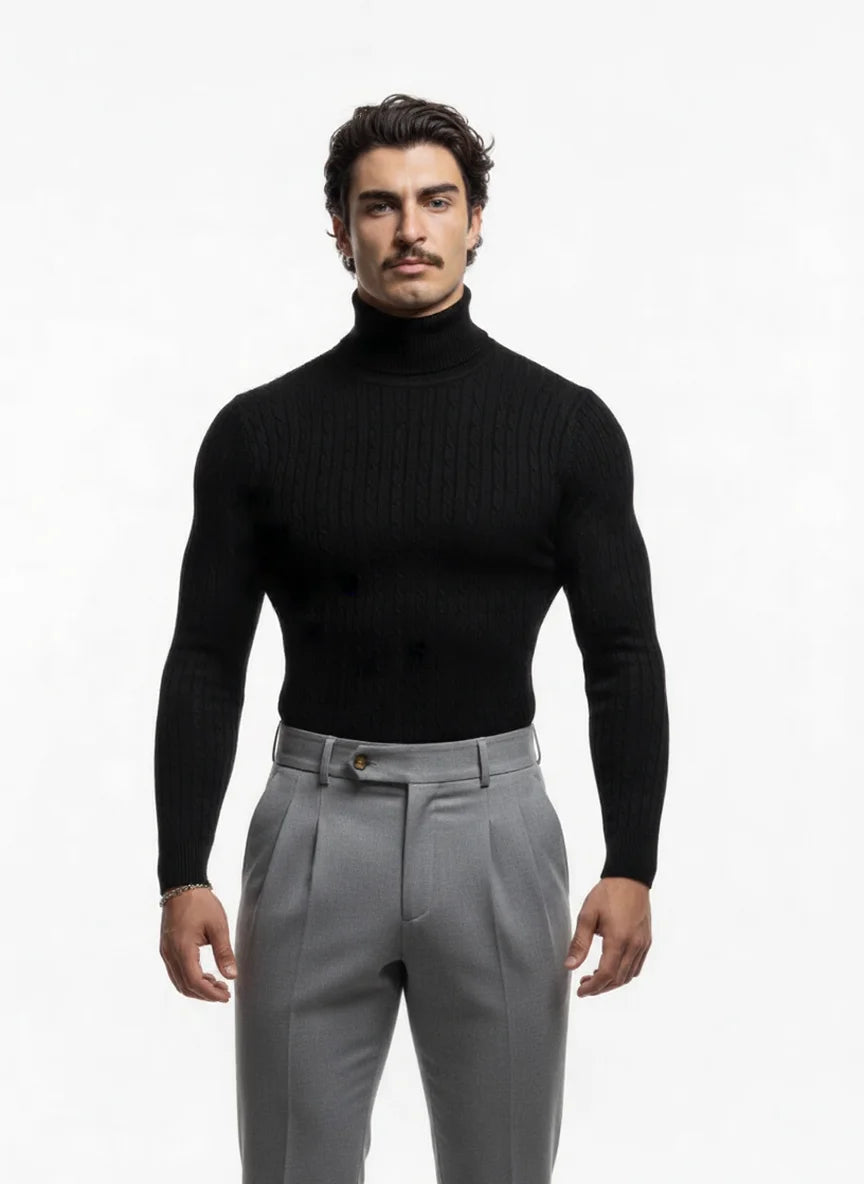 "MAYFAIR" High-Waisted Tailored Pleated Trousers