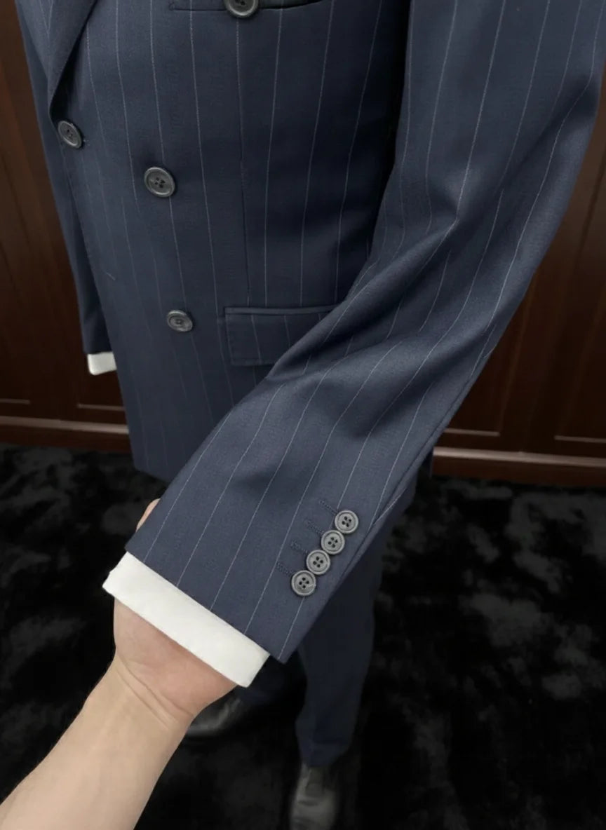 "MONTCLAIR" Double-Breasted Pinstripe Two-Piece Suit
