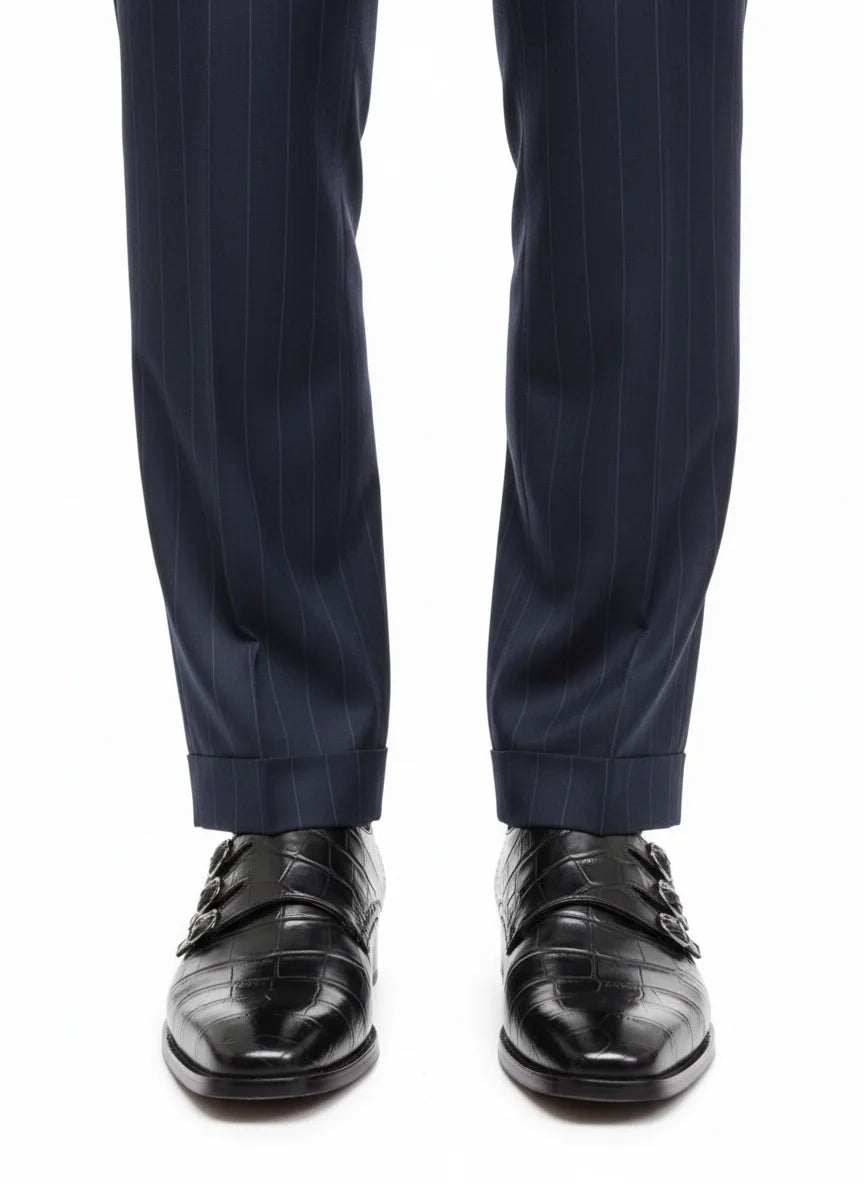 "CROCODILE" Buckled Brogue Dress Shoes