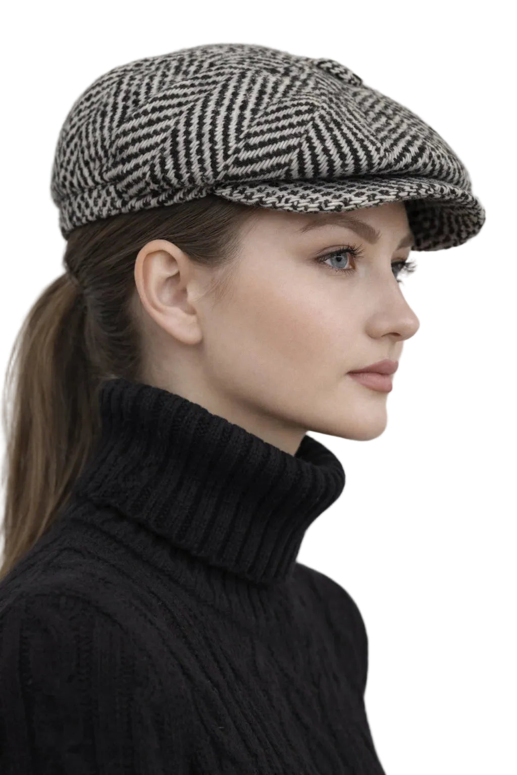 “GRIT” Unisex Herringbone Tweed Beret